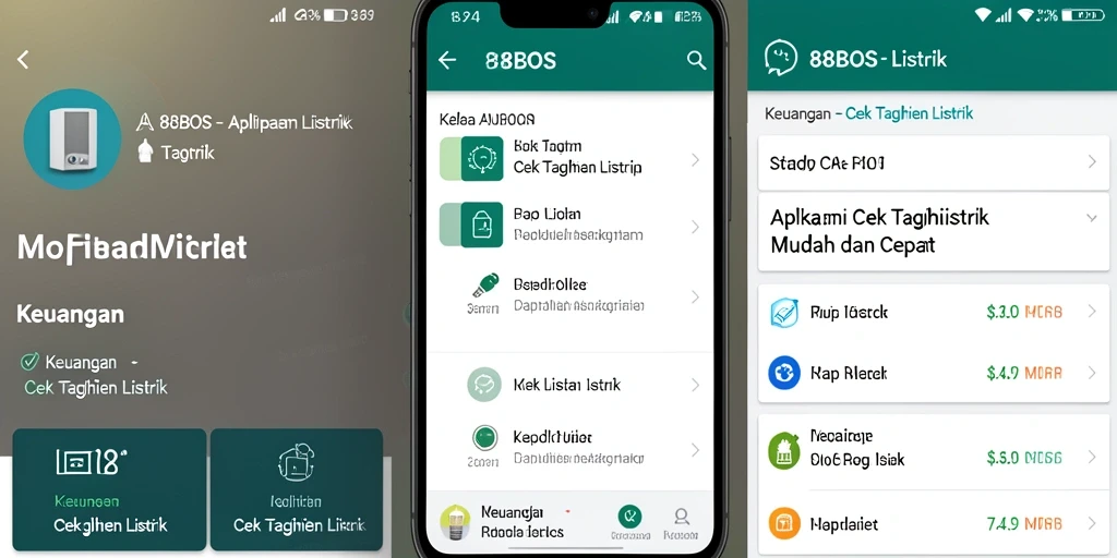 Tampilan antarmuka sederhana dan mudah digunakan untuk cek tagihan listrik.