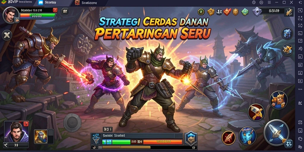 Antarmuka permainan 8SVIP yang futuristik dan intuitif dalam menjalankan strategi.