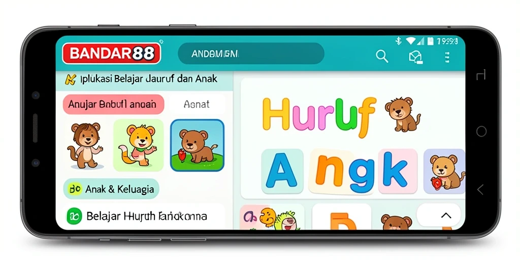 Antarmuka aplikasi BANDAR88 yang menyenangkan untuk anak-anak.