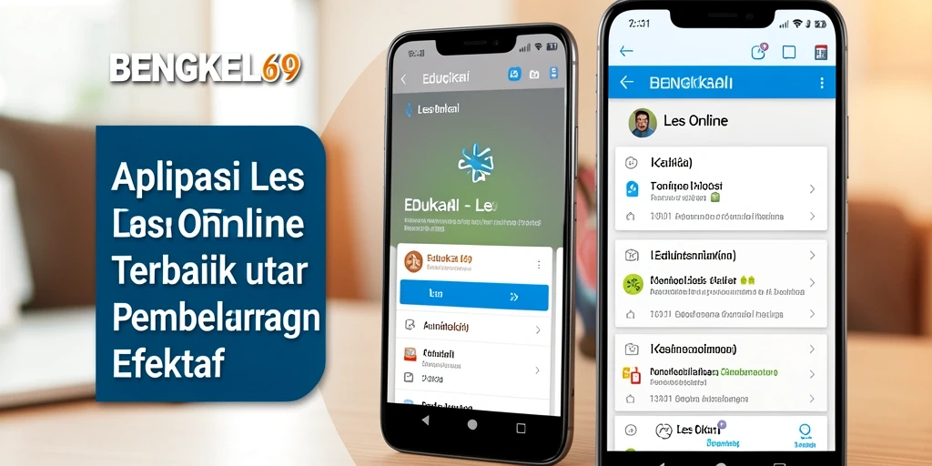 Antarmuka BENGKEL69 yang interaktif untuk Les Online yang efektif.