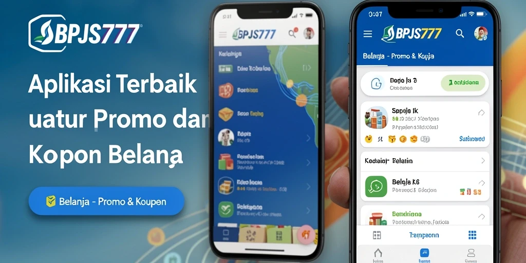 Tampilan antarmuka aplikasi BPJS777 untuk promo dan kupon belanja.