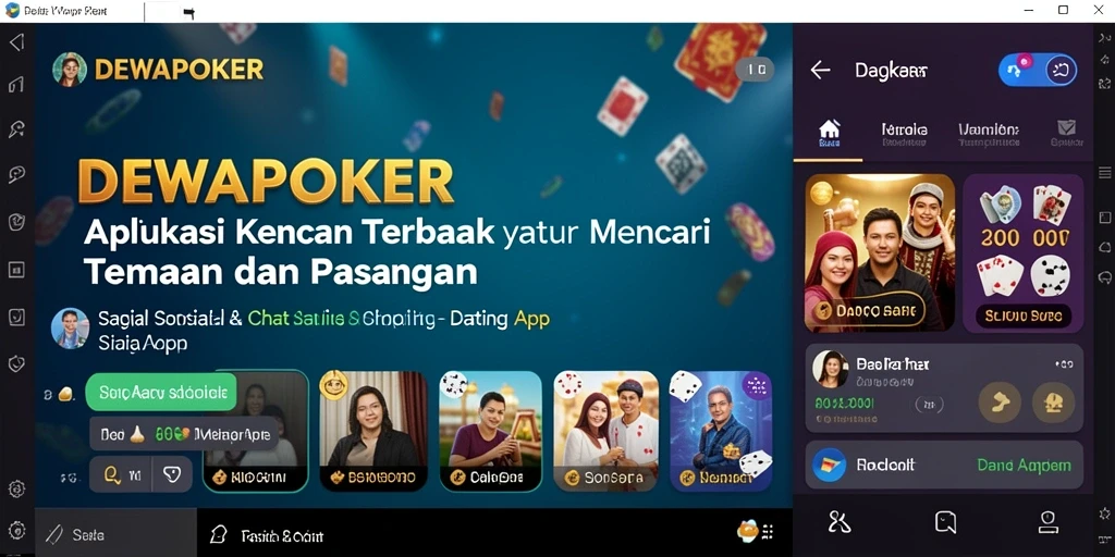 Antarmuka DEWAPOKER yang menarik dan fungsional untuk interaksi dating.