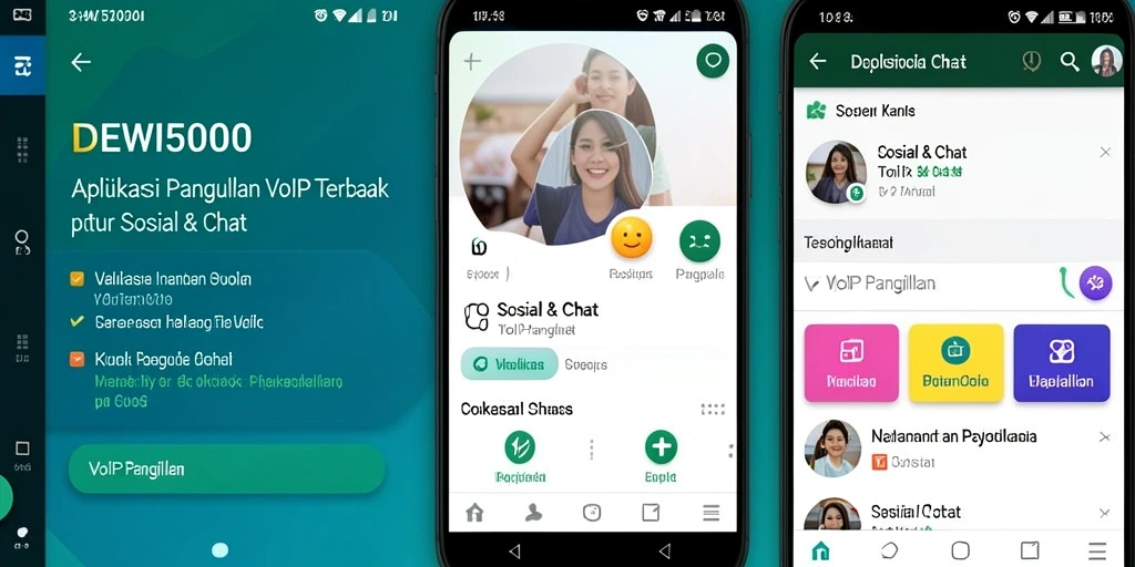 Antarmuka DEWI5000 yang intuitif untuk panggilan VoIP.