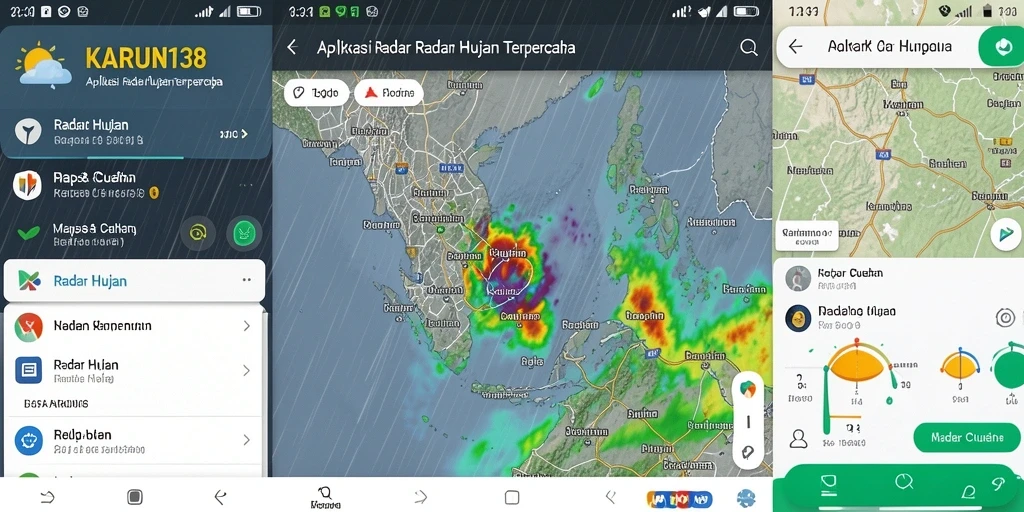Antarmuka KARUN138 menampilkan peta radar hujan yang jelas dan informatif.