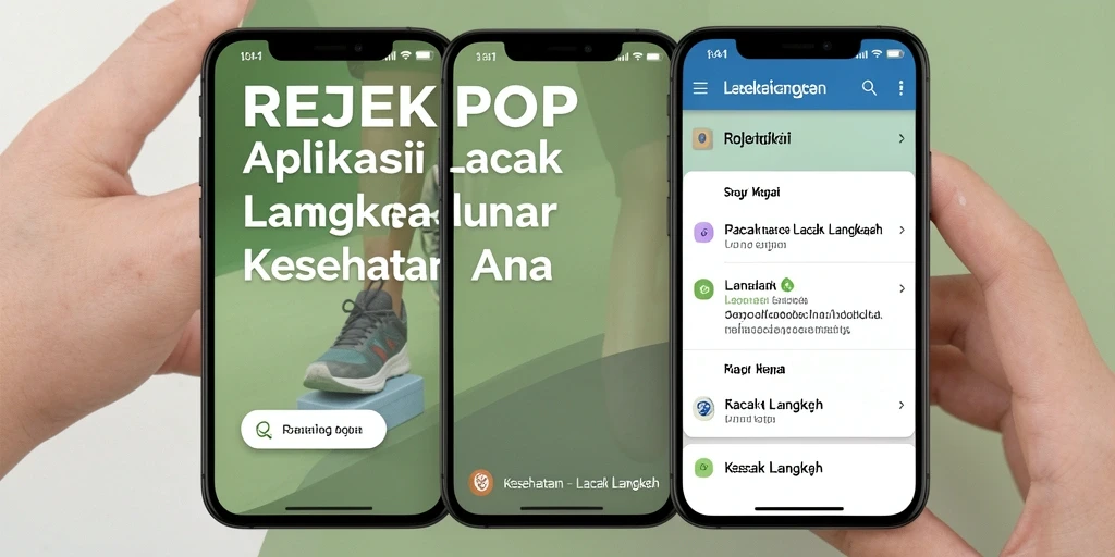 Antarmuka aplikasi REJEKIPOP menunjukkan fitur lacak langkah yang intuitif.