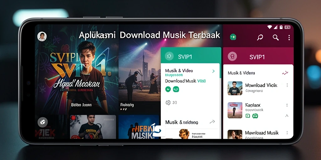 Tampilan antarmuka SVIP1 yang intuitif untuk Download Musik.