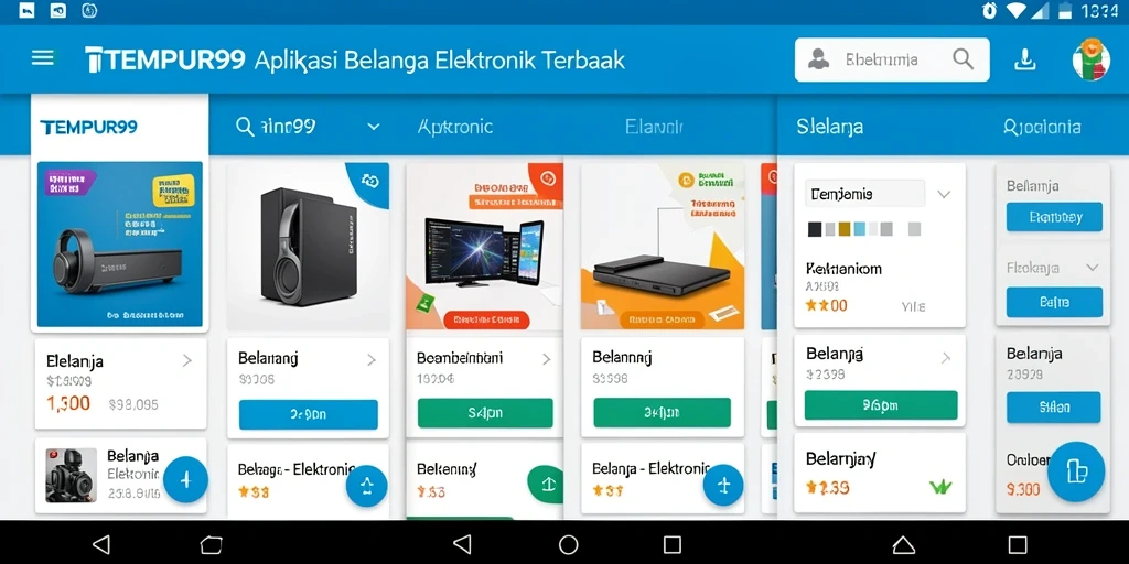 Tampilan antarmuka pengguna aplikasi TEMPUR99 yang menarik dan fungsional.