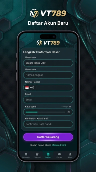 Buat Akun Baru vt789 Dengan Mudah dan Praktis